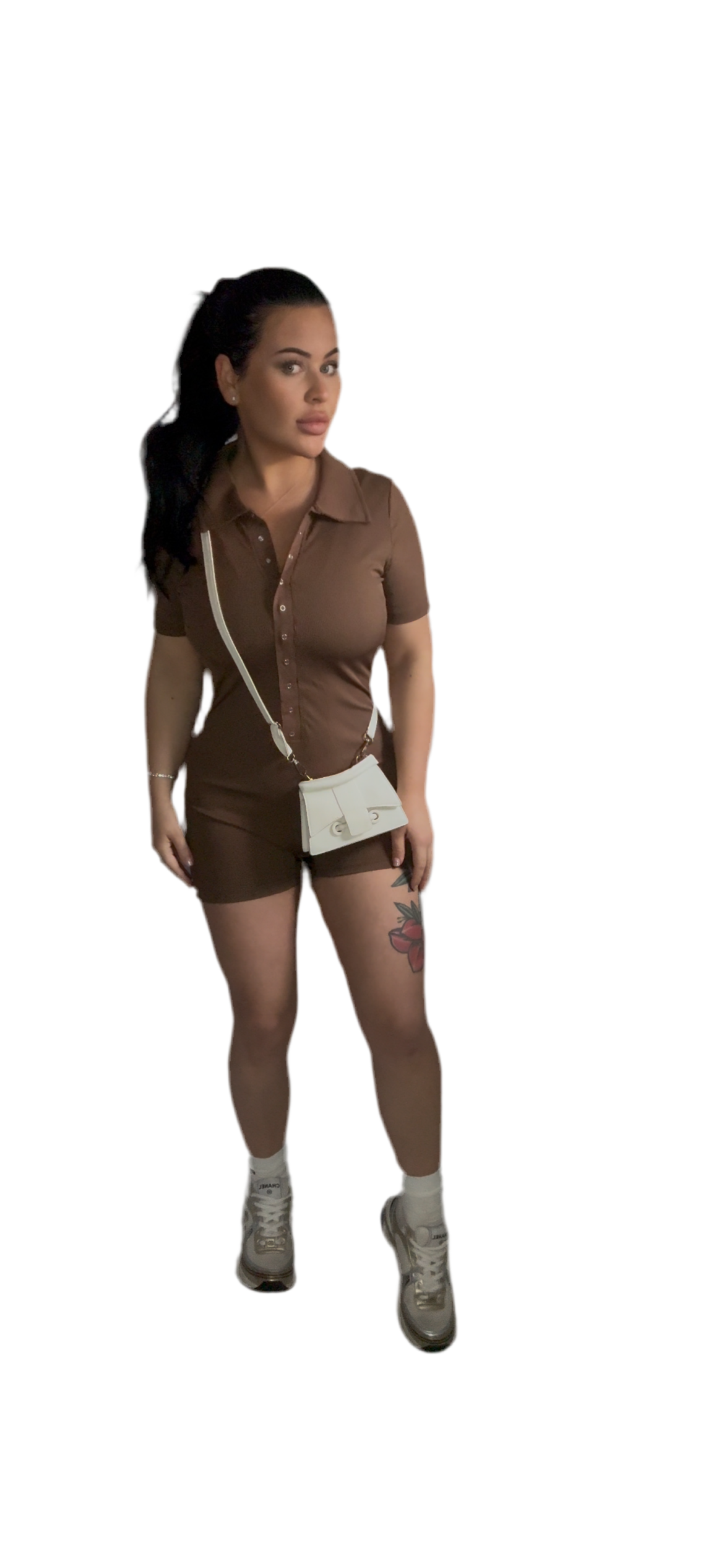 Women’s ribbed playsuit