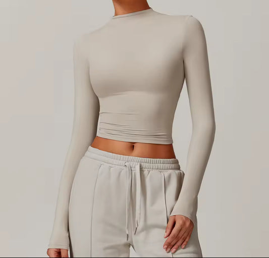 Women’s Beige long-sleeved top