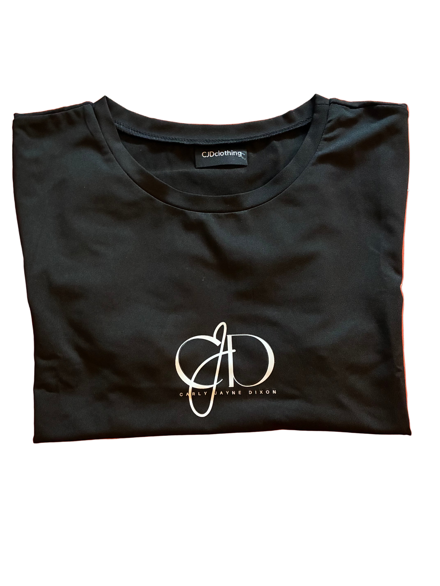 Black T-shirt & high waisted leggings